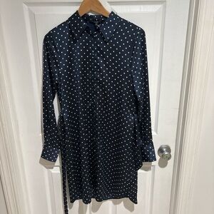 Guess Navy Polka Dot Dress